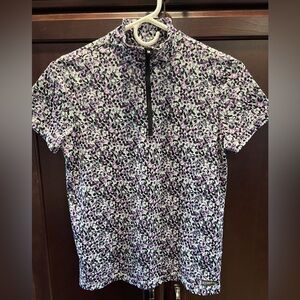 Kerrits Girls Purple and Black Patterned Shirt